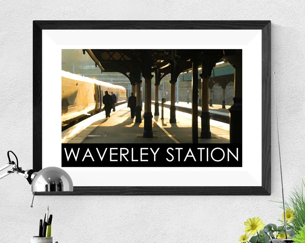Waverley Station Travel Poster, Photographic Print
