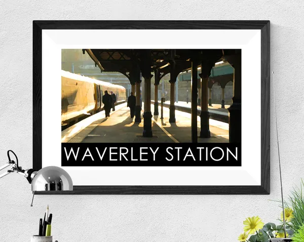 Waverley Station Travel Poster, Photographic Print