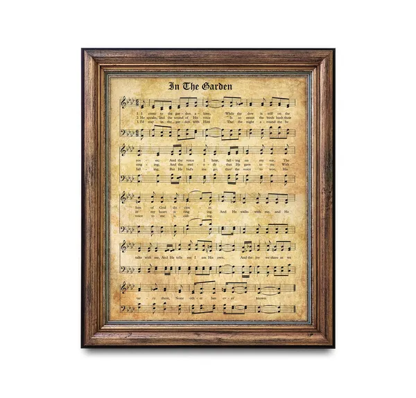 In The Garden Vintage Hymn Sheet Music Art Print