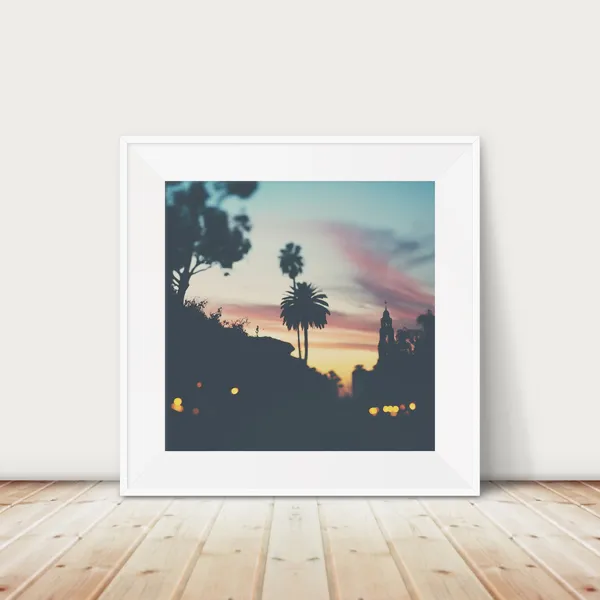 Balboa Park Sunset Photograph, San Diego Travel Poster