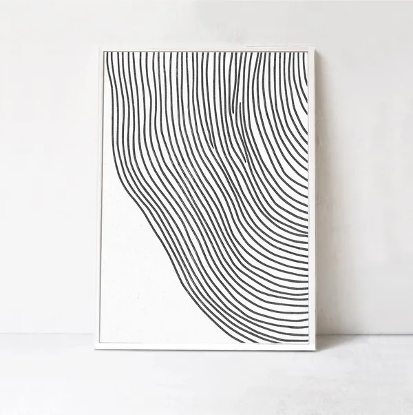 Modern Abstract Line Art, Poster Print