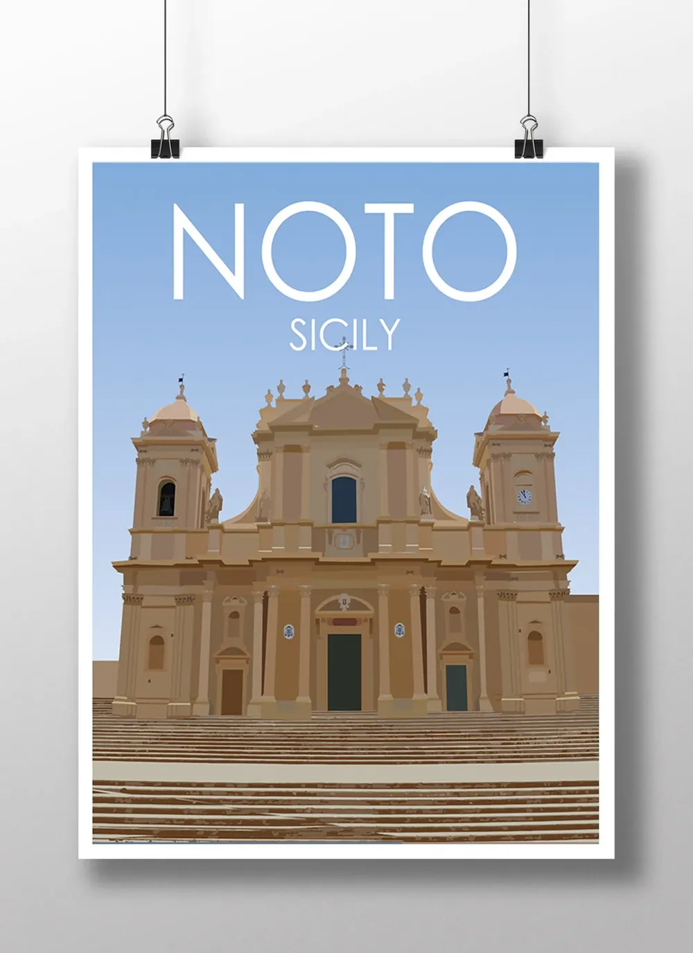 Noto Italy Travel Poster Art Print