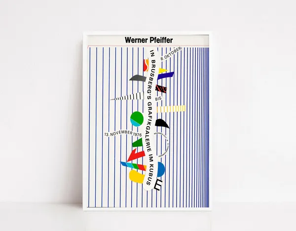 Werner Pfeiffer Vintage Exhibition Poster Art Print