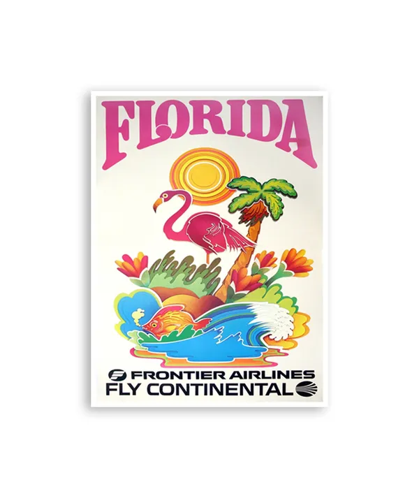 Florida Retro Travel Poster Art Print