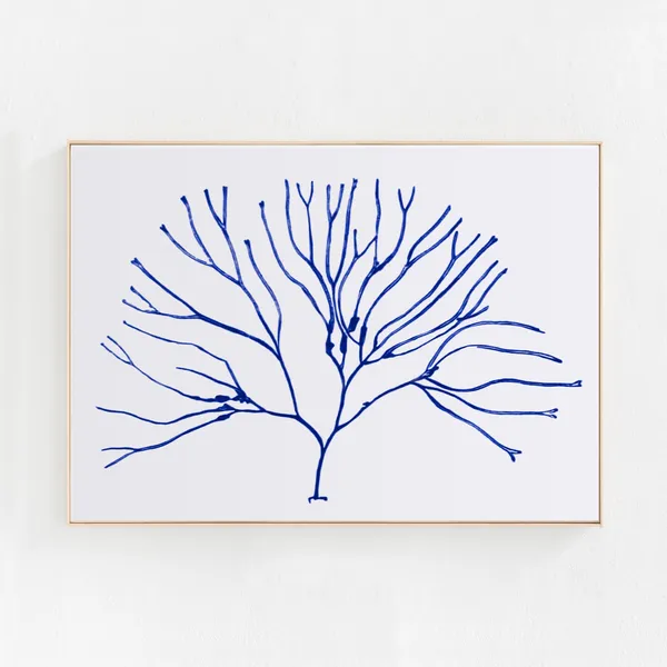 Nautical Art Print, Blue Coastal Decor