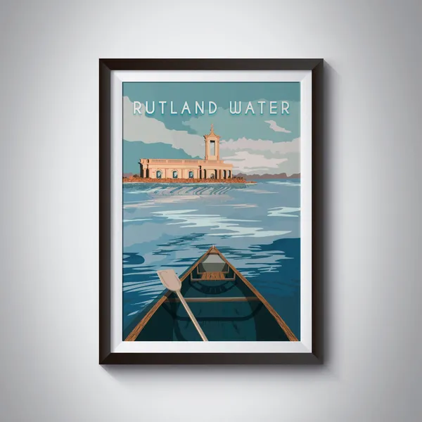 Rutland Water Vintage Travel Poster, Leicestershire