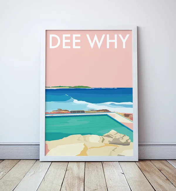 Dee Why Beach Travel Poster, Sydney