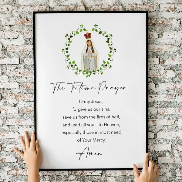 Fatima Prayer Virgin Mary Religious Art Print