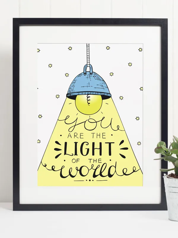 Matthew 5:14 You Are The Light Of The World Art Print