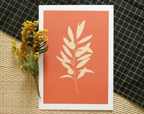 Olive Branch Watercolor Terracotta Art Print