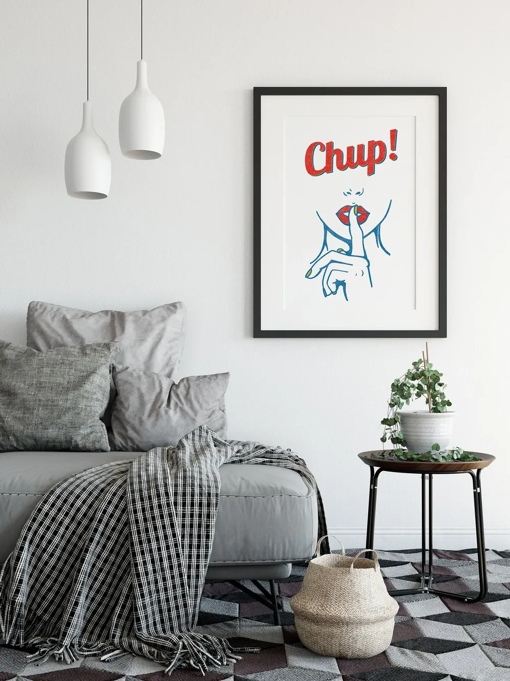 Indian Desi Wall Art Print, Chup - Image 3