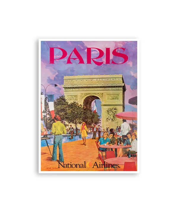 Paris Travel Poster, French Home Decor Wall Art