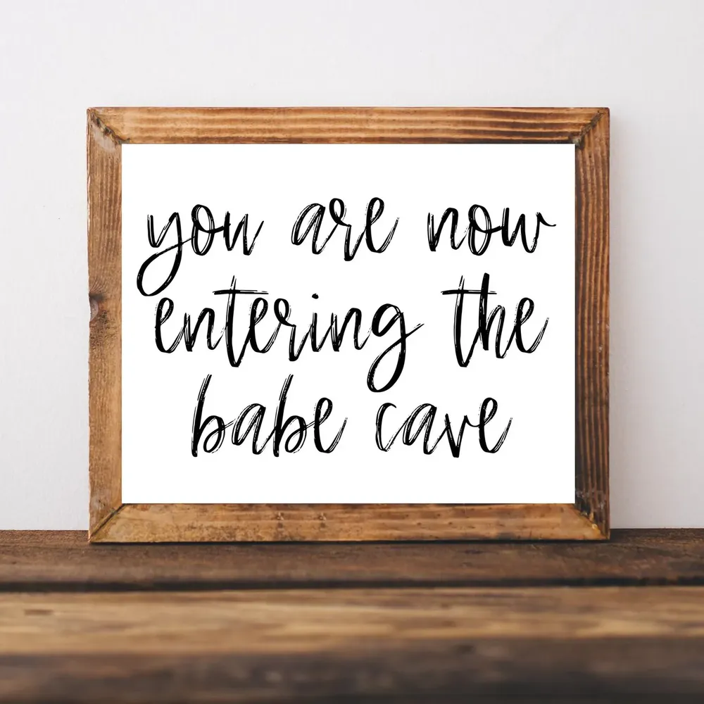 Hair Salon Babe Cave Sign Art Print