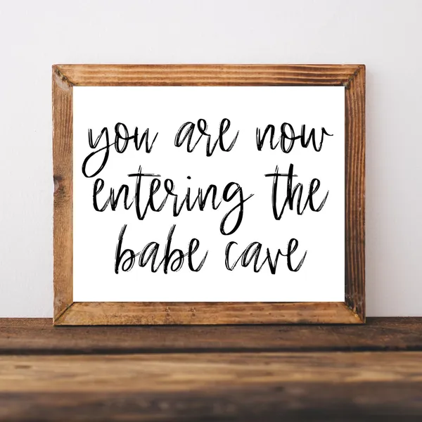 Hair Salon Babe Cave Sign Art Print