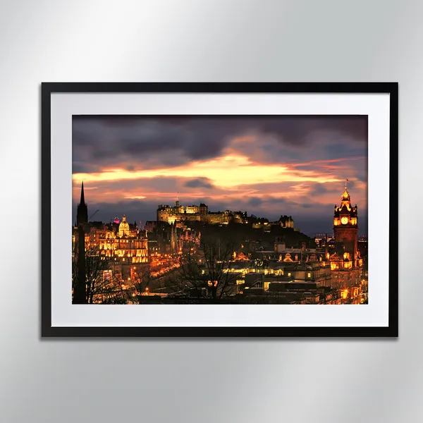 Edinburgh Castle Signed Print, Cityscape Photography