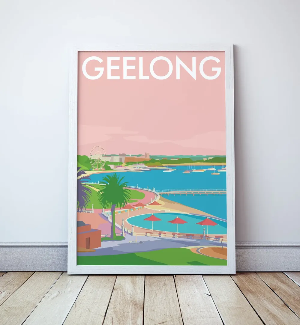 Geelong Eastern Beach Travel Poster