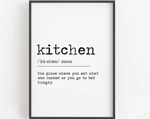 Kitchen Definition Funny Kitchen Sign Art Print