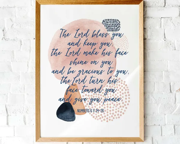 Aarons Blessing Watercolor Blessing Art Print