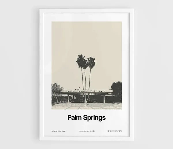 Palm Springs, California Minimalist Travel Poster