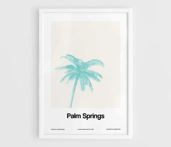 Palm Springs Minimalist Custom City Art Print