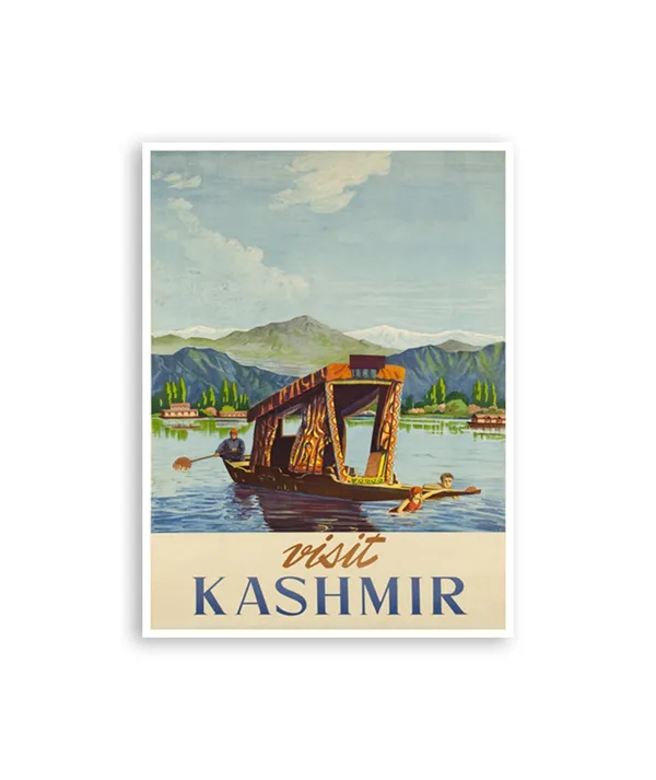 Kashmir India Vintage Travel Poster Art Print