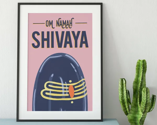Indian Desi Om Namah Shivaya Art Print