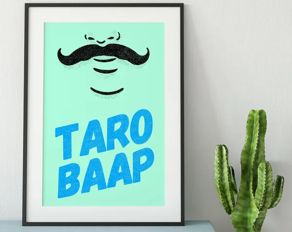 Indian Desi Taro Baap Poster Print
