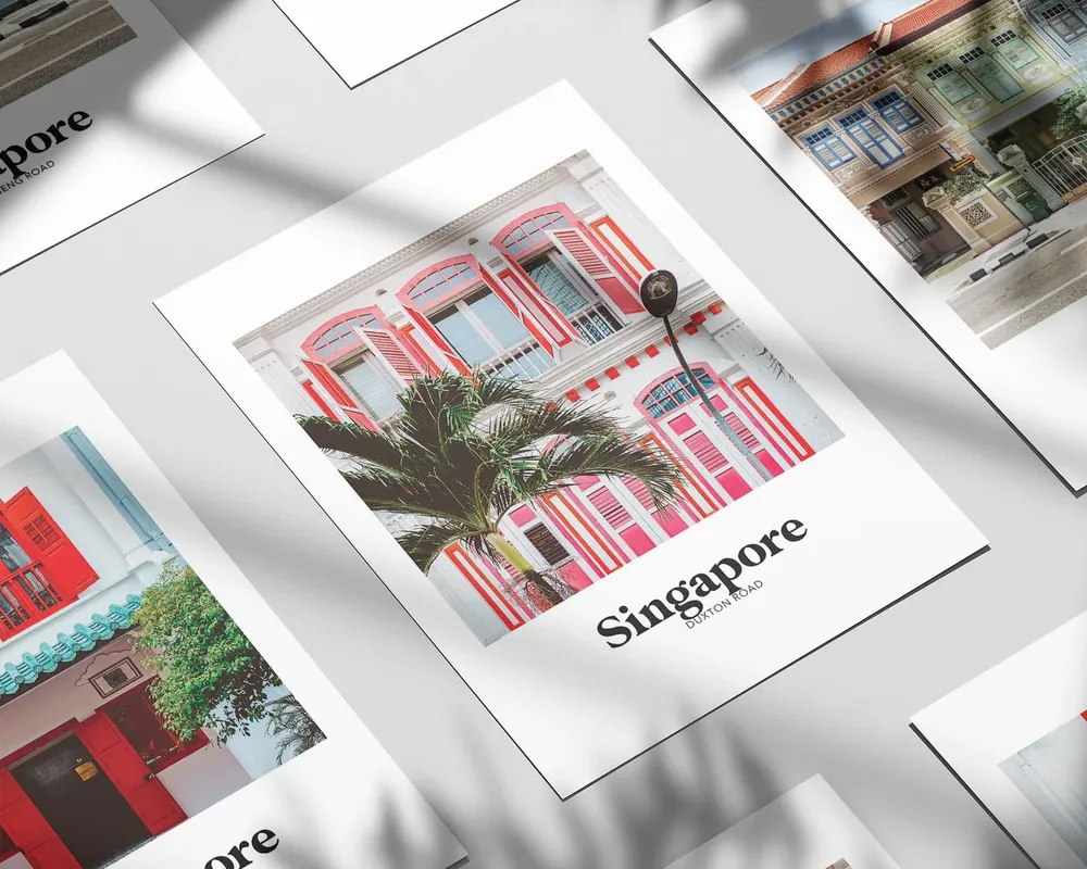 Singapore Duxton Road Shophouses Travel Poster - Image 4