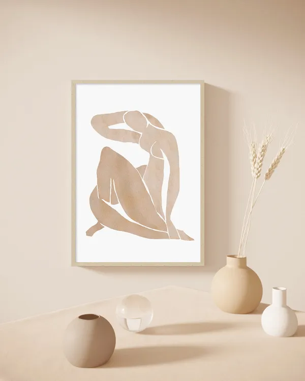 Matisse-Inspired Abstract Print, Minimalist Wall Decor