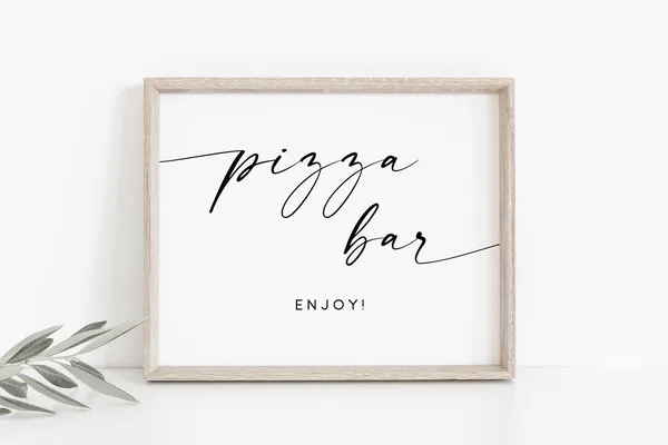Pizza Bar Sign, Wedding Food Sign Art Print