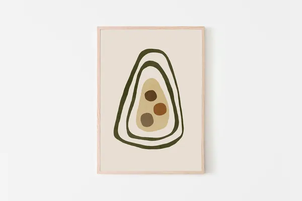 Rice Dumpling Dim Sum Art Print, Modern Asian Food