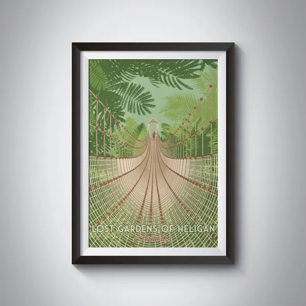 Lost Gardens Of Heligan Cornwall Travel Poster