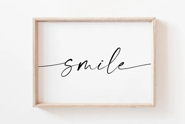 Smile Inspiration Quote Art Print, Home Decor