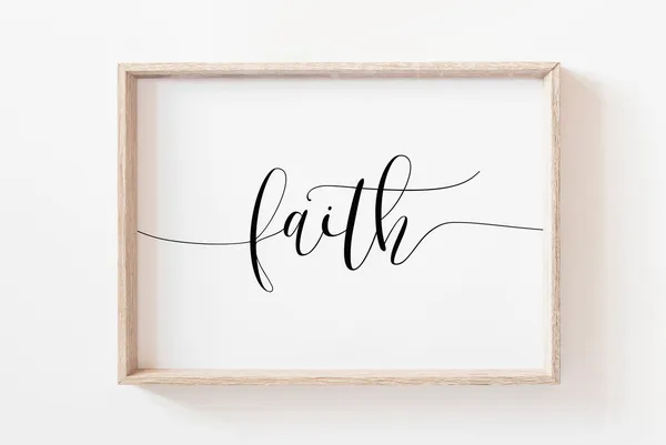 Faith Christian Bible Verse Quote Art Print