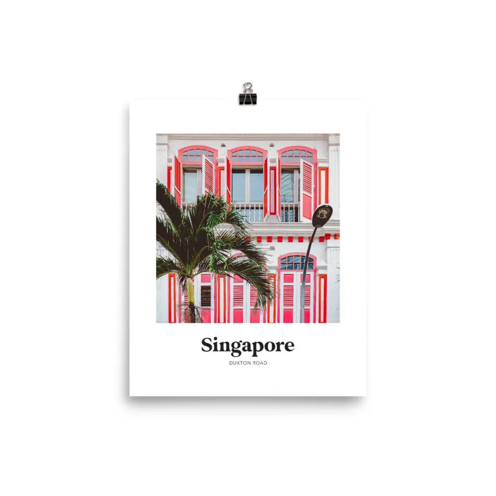 Singapore Duxton Road Shophouses Travel Poster - Image 3