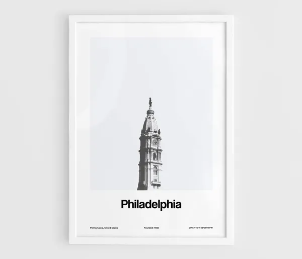 Philadelphia City Hall Minimalist City Art Print