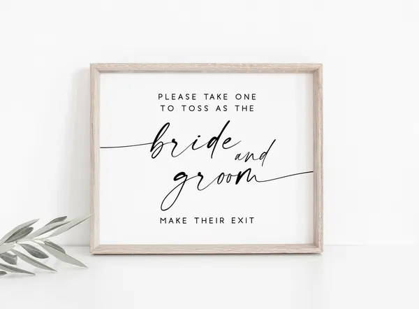 Wedding Toss Sign, Ceremony Exit Decor Art Print
