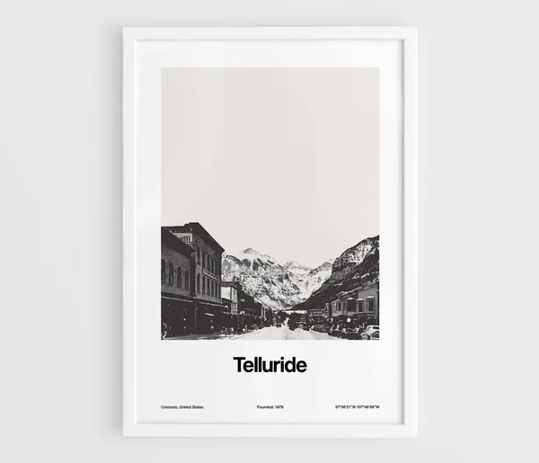 Telluride Colorado Minimalist Poster Print