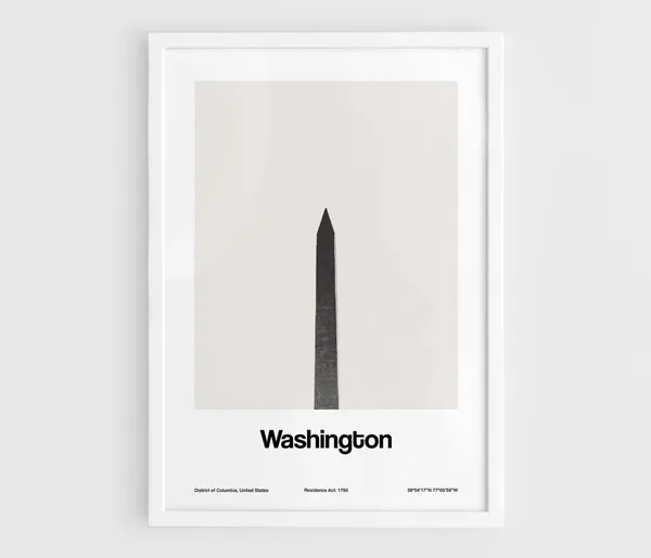 Washington DC Minimalist City Print, National Mall