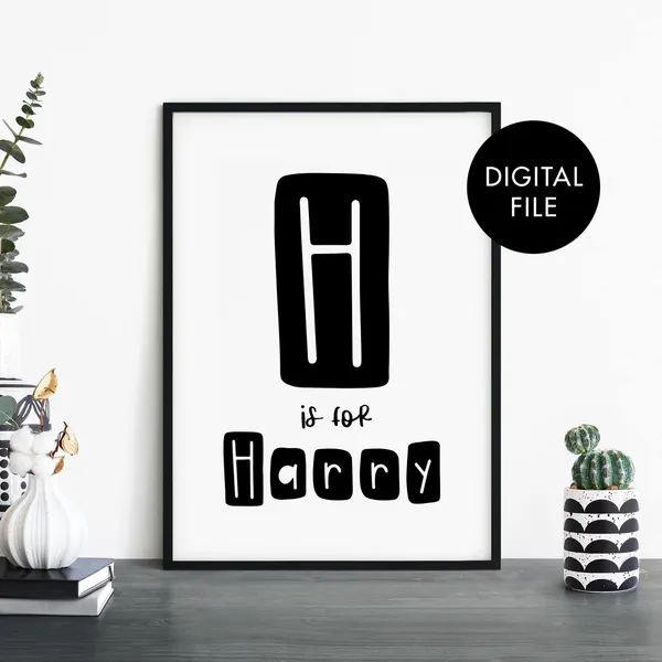 Personalised Child's Name Nursery Bedroom Art Print