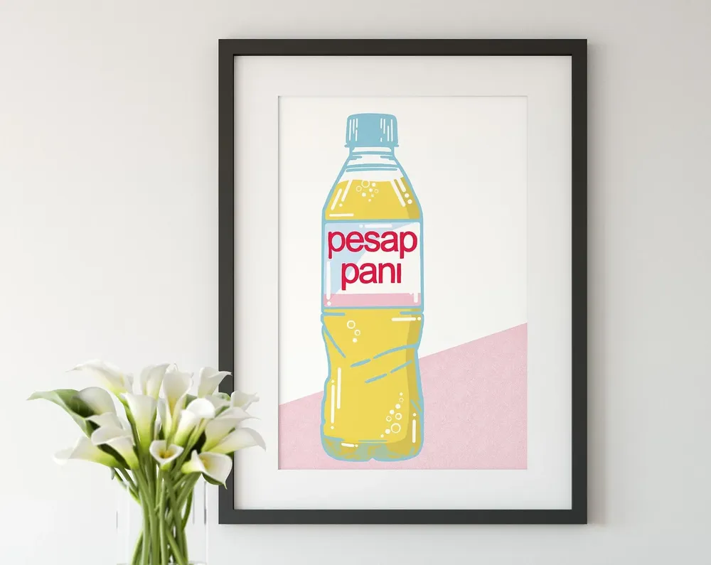 Indian Desi Pesap Pani Art Print Poster