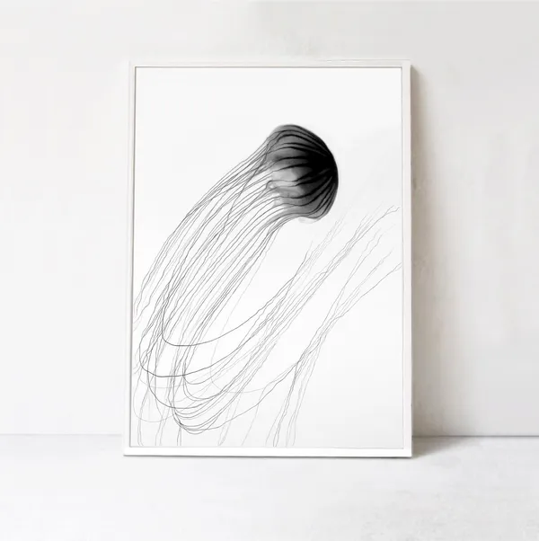 Jellyfish Art Print, Modern Home Decor