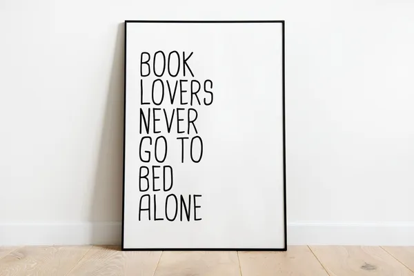 Book Lovers Never Go To Bed Alone Art Print