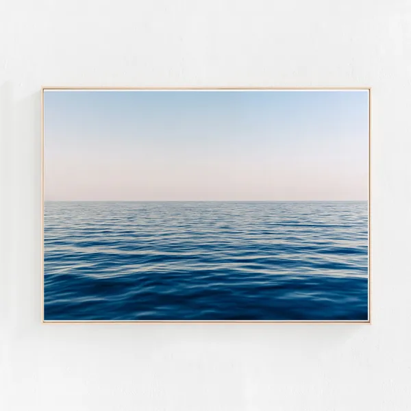 Ocean Horizon Blue Sea Photography Art Print