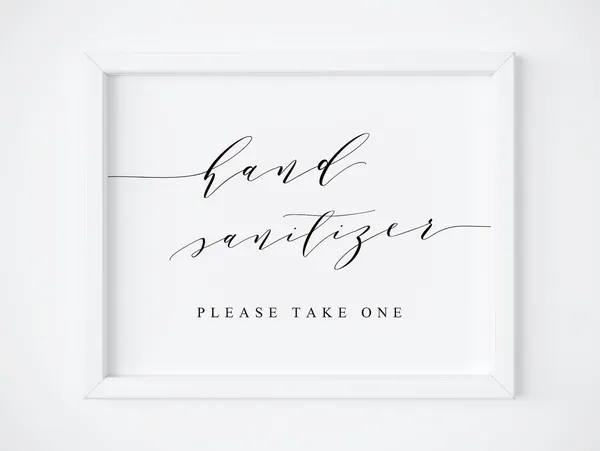 Hand Sanitizer Wedding Sign, Reception Sign Print