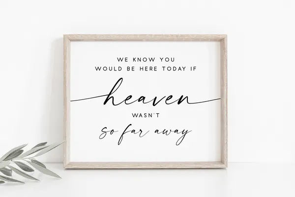 In Loving Memory Wedding Memorial Sign, Table Art