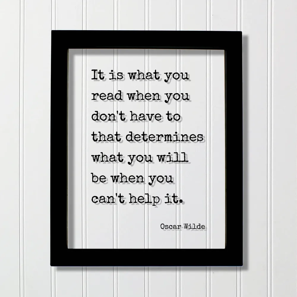 Oscar Wilde Quote Typography Art Print