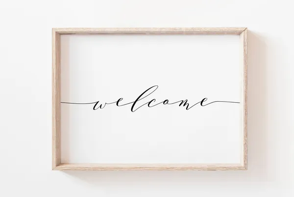 Welcome Home Sign Typography Quote Art Print