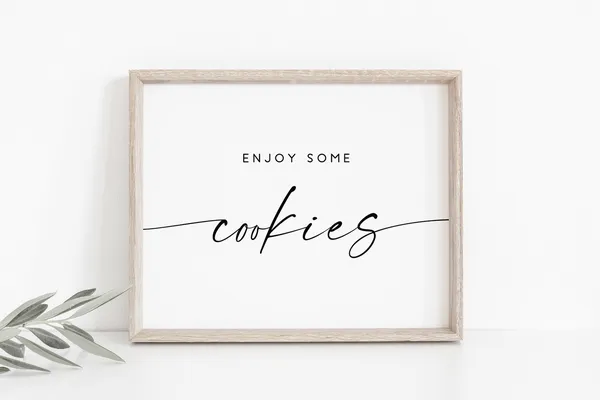 Cookie Bar Wedding Dessert Sign, Love Is Sweet