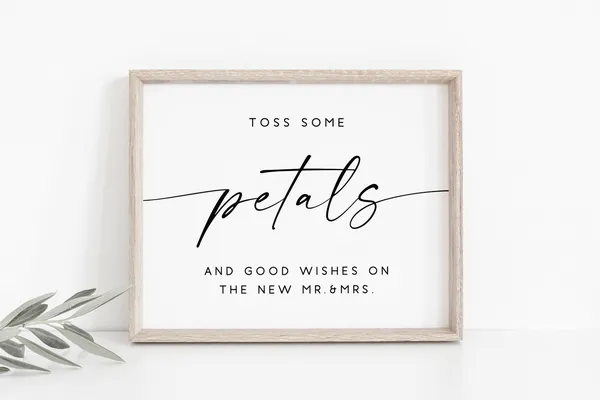 Toss Some Petals Wedding Send-Off Art Print